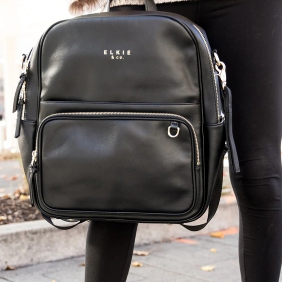 Vegan leather Backpack - Tan w/ gold hardware - Picture 9 of 11